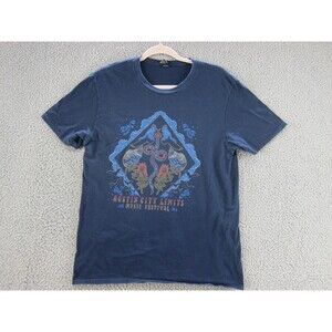 Austin City Limits Shirt Mens Medium 2021 Music Festival Graphic Blue Band Tee